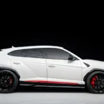 exotic Lamborghini SUV rental Houston TX side view