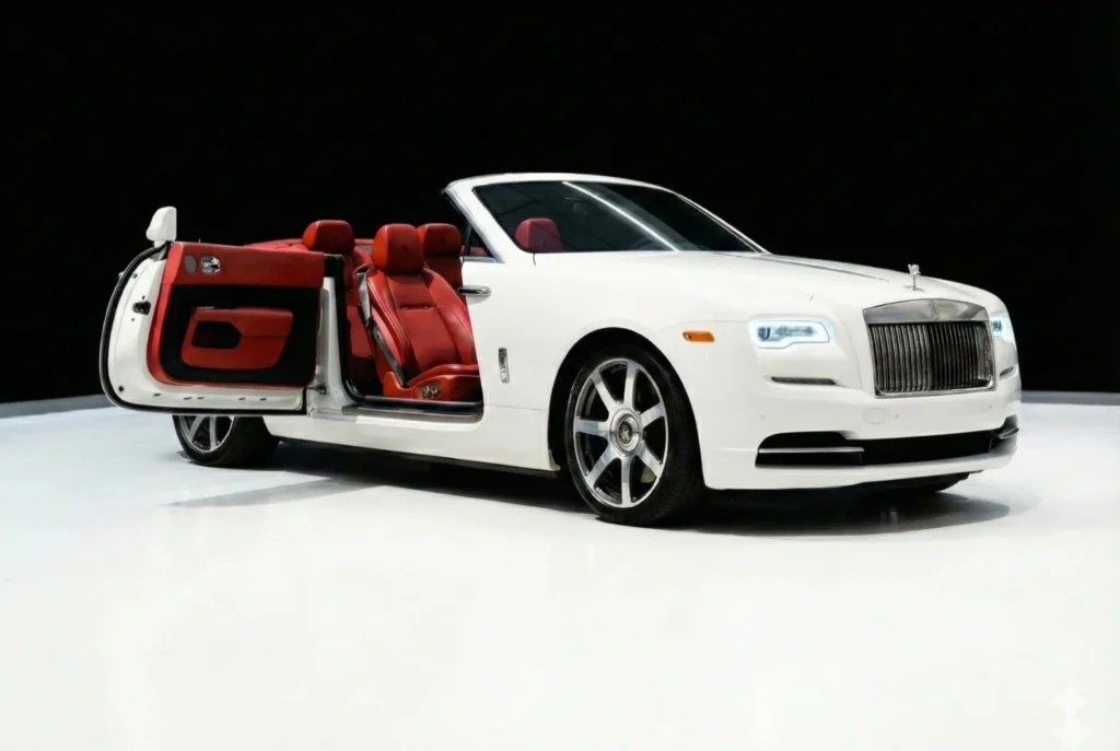 Rolls-Royce Dawn Convertible Luxury Car Rental - Luxe AF Motors